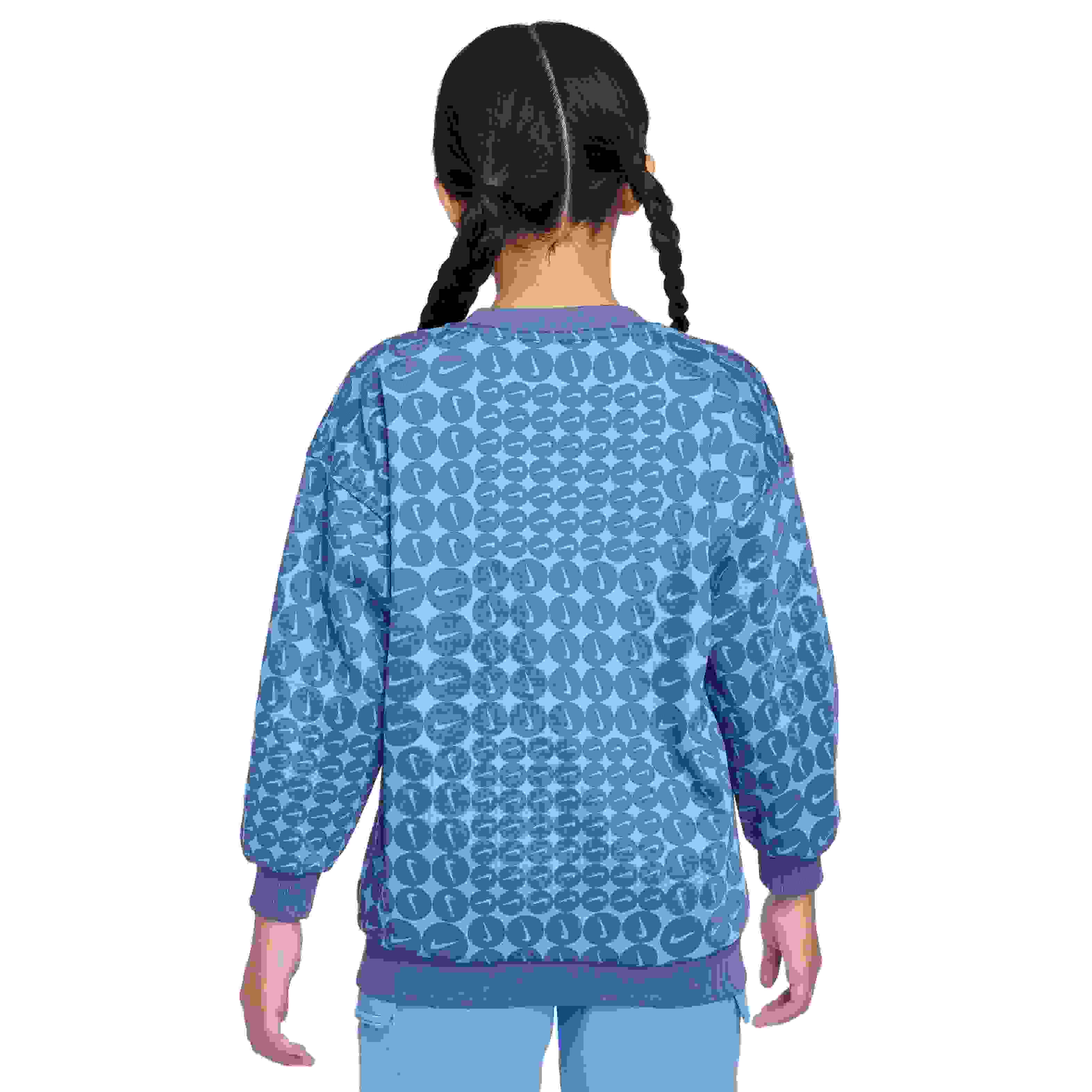 Nike Sportswear Club Fleece Oversized Crew-Neck Big Girls' Sweatshirt